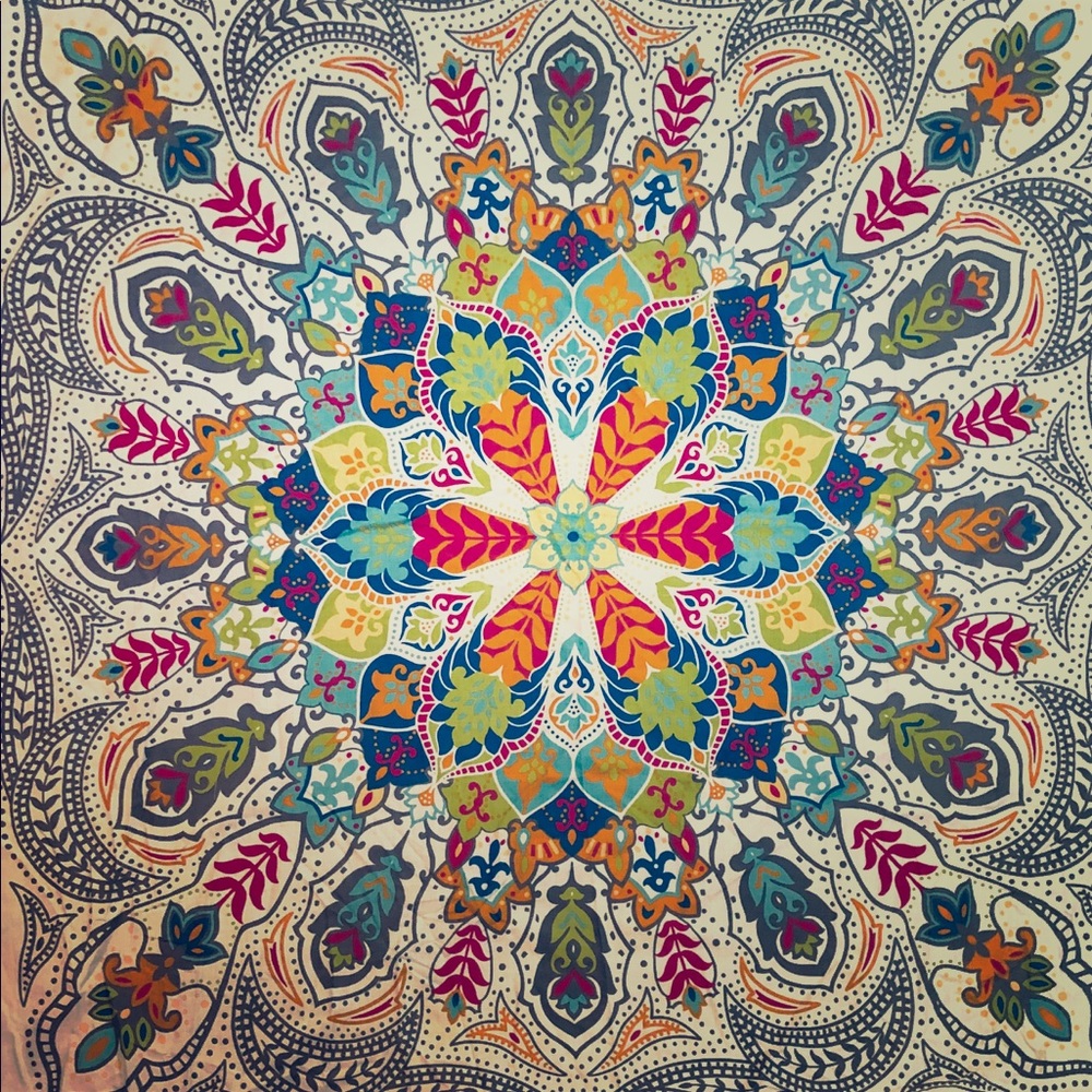 Colorful Boho Cloth Shower Curtain